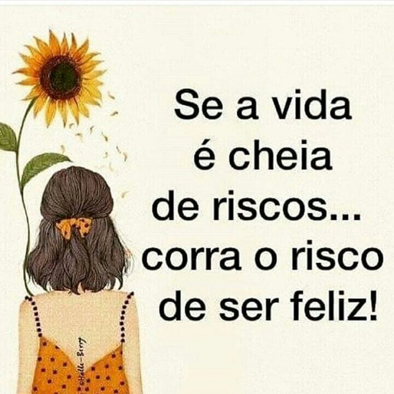 Se a vida é cheia de riscos... corra o risco de ser feliz!