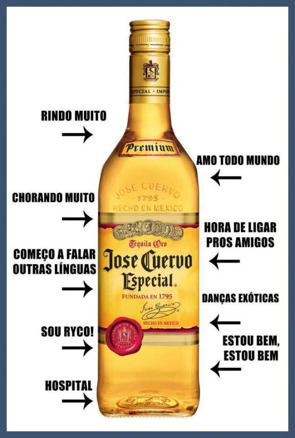 Identifique aqui o nível da sua bebedeira.